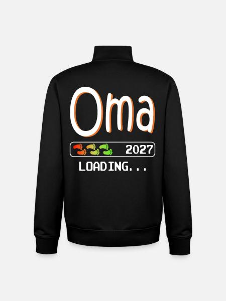 Grandma-to-be 2027 loading future grandmother - Unisex Organic Zip Sweatshirt by Stanley/Stella - black