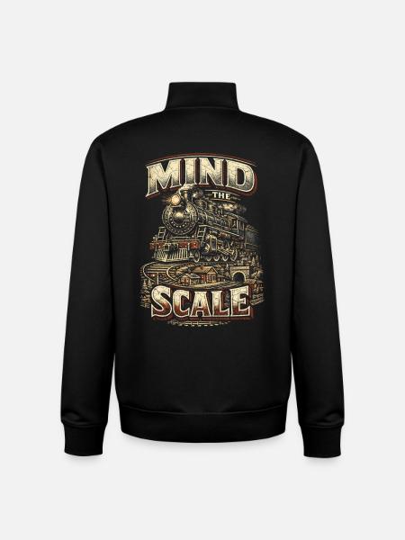 Model Railway Railway Mind The Scale - Unisex Organic Zip Sweatshirt by Stanley/Stella - black