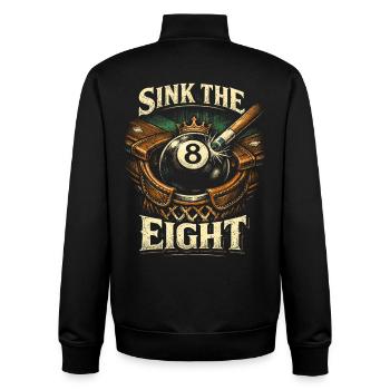 8-Ball Billard Sink The Eight - Unisex Organic Zip Sweatshirt von Stanley/Stella - Schwarz - Hinten - AI Model Male 185 light (185cm)