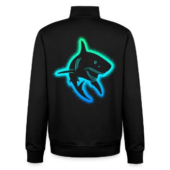 Hai Haie Herren Jungen Kinder Haifisch - Unisex Organic Zip Sweatshirt von Stanley/Stella - Schwarz - Hinten - AI Model Male 185 light (185cm)