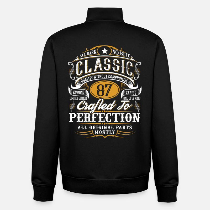 87th Birthday - Unisex Organic Zip Sweatshirt by Stanley/Stella - black