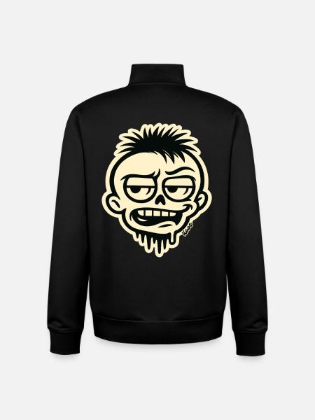 Schädelgraffiti - Unisex Organic Zip Sweatshirt von Stanley/Stella - Schwarz