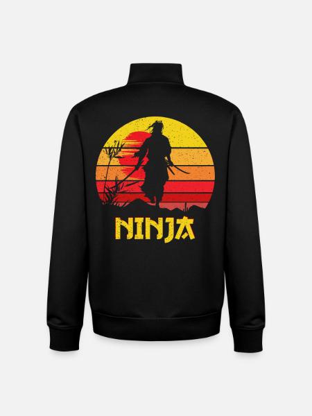 Ninja Sunset Shadow Warrior - Unisex Organic Zip Sweatshirt by Stanley/Stella - black