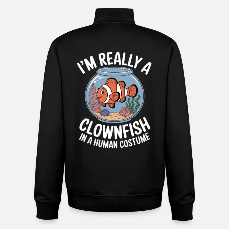 CLOWNFISH - Unisex Organic Zip Sweatshirt by Stanley/Stella - black