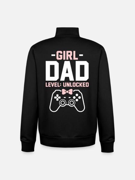 Dad-to-be & Father, Birth Daughter Girl - Unisex Organic Zip Sweatshirt by Stanley/Stella - black