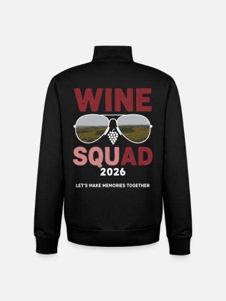 WINE SQUAD 2026 - Unisex Organic Zip Sweatshirt by Stanley/Stella - black