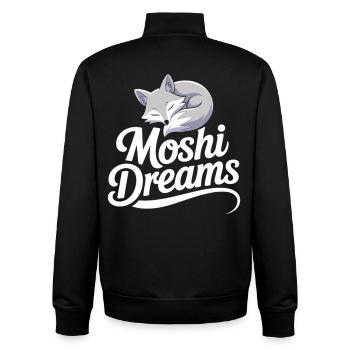 Moshi Dreams Fuchs - Schlafender Fuchs Geschenk - Unisex Organic Zip Sweatshirt von Stanley/Stella - Schwarz - Hinten - AI Model Male 185 light (185cm)