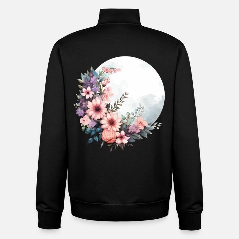 Wildflower Spring Happy Easter Ostara - Unisex Organic Zip Sweatshirt by Stanley/Stella - black