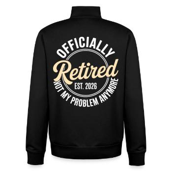 Ruhestand 2026 Nicht mehr mein Problem Ruhestand - Unisex Organic Zip Sweatshirt von Stanley/Stella - Schwarz - Hinten - AI Model Male 185 light (185cm)