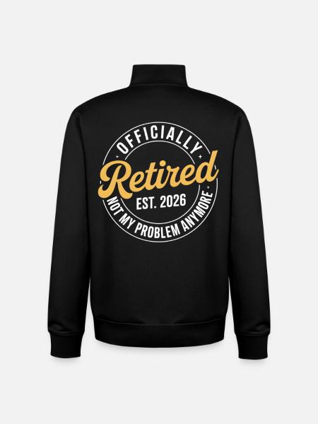 Pensioneret 2026 Ikke længere mit problem Pension - Stanley/Stella unisex sweatshirt med lynlås i økologisk - sort