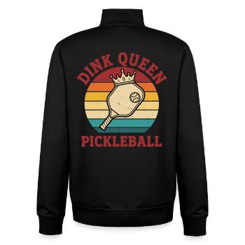 Pickleball Dink Queen Joueur drôle Adore le pickleball - Sweat zippé unisexe en coton bio Stanley/Stella - noir - Dos - AI Model Male 185 light (185cm)