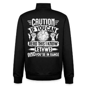  Lethwei Warrior Myanmar Boxing Training Burmese - Unisex Organic Zip Sweatshirt by Stanley/Stella - black - Back - AI Model Male 185 light (185cm)