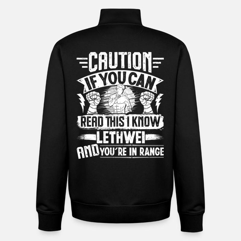 Lethwei-Krieger Myanmar Boxtraining Burmesen - Unisex Organic Zip Sweatshirt von Stanley/Stella - Schwarz