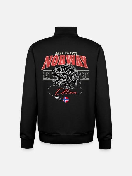 Norway Fishing Trip 2030 - Unisex Organic Zip Sweatshirt by Stanley/Stella - black