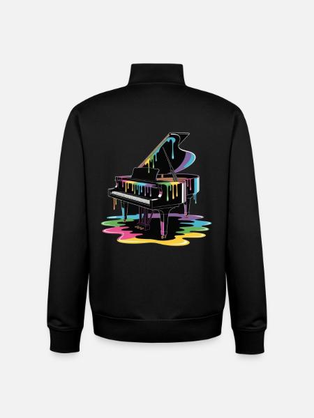 Buntes klavier - Unisex Organic Zip Sweatshirt von Stanley/Stella - Schwarz