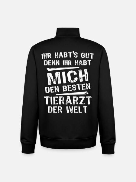 Tierarzt - Unisex Organic Zip Sweatshirt von Stanley/Stella - Schwarz