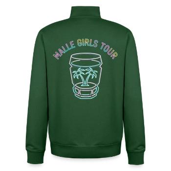 Malle Girls Tour Party - Unisex Organic Zip Sweatshirt by Stanley/Stella - bottle green - Back - AI Model Male 185 dark (185cm)