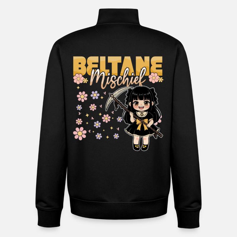 Beltane Mischief May Day Celebrations Paganism - Unisex Organic Zip Sweatshirt by Stanley/Stella - black