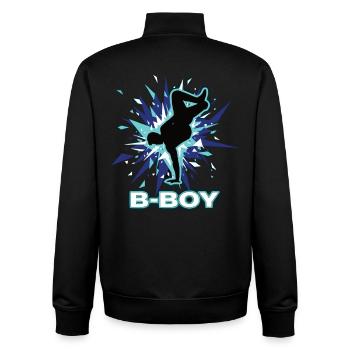 Breakdance B-Boy Streetdance Hip Hop - Unisex Organic Zip Sweatshirt von Stanley/Stella - Schwarz - Hinten - AI Model Male 185 light (185cm)