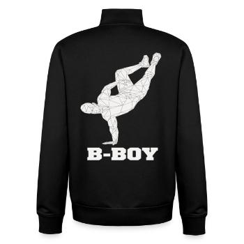 Breakdance B-Boy Streetdance Hip Hop - Unisex Organic Zip Sweatshirt von Stanley/Stella - Schwarz - Hinten - AI Model Male 185 light (185cm)