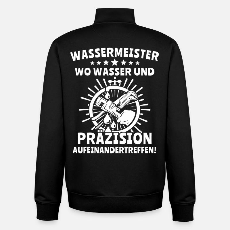 Wassermeister - Unisex Organic Zip Sweatshirt von Stanley/Stella - Schwarz