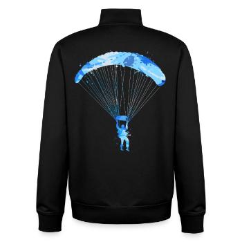 Paragliding Colorful Paragliding Men Paragliding - Unisex Organic Zip Sweatshirt by Stanley/Stella - black - Back - AI Model Male 185 light (185cm)