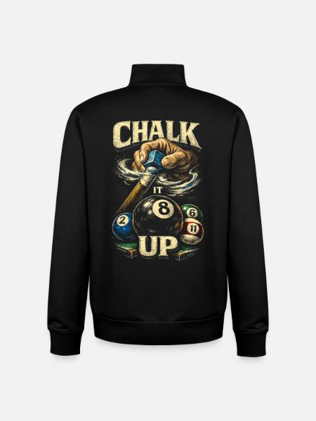 8-Ball Billiards Chalk Up - Unisex Organic Zip Sweatshirt by Stanley/Stella - black