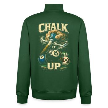 8-Ball Billard Chalk Up - Unisex Organic Zip Sweatshirt von Stanley/Stella - Flaschengrün - Hinten - AI Model Male 185 dark (185cm)