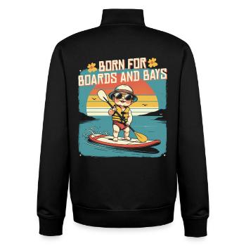 Stand up Paddle - Unisex Organic Zip Sweatshirt by Stanley/Stella - black - Back - AI Model Male 185 light (185cm)