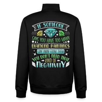 Diamond Painter Crafting Embroidery Diamond Artist - Unisex Organic Zip Sweatshirt by Stanley/Stella - black - Back - AI Model Male 185 light (185cm)
