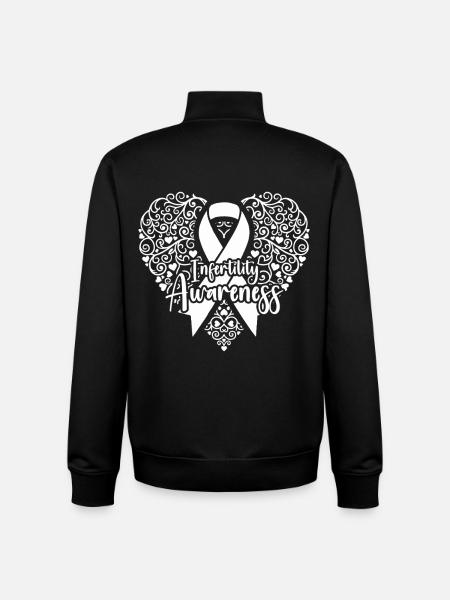 Infertility Awareness IVF Month - Unisex Organic Zip Sweatshirt by Stanley/Stella - black