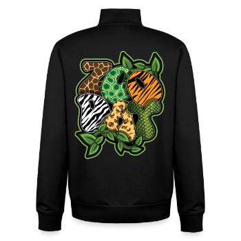 Safari Tiere Zoo Party Dschungel Zoo Geburtstag - Unisex Organic Zip Sweatshirt von Stanley/Stella - Schwarz - Hinten - AI Model Male 185 light (185cm)
