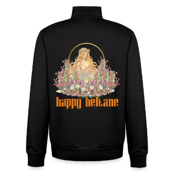 Joyeuses bénédictions de Beltane Célébrations du 1er mai Pagans - Sweat zippé unisexe en coton bio Stanley/Stella - noir - Dos - AI Model Male 185 light (185cm)