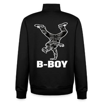 Breakdance B-Boy Streetdance Hip Hop - Unisex Organic Zip Sweatshirt von Stanley/Stella - Schwarz - Hinten - AI Model Male 185 light (185cm)