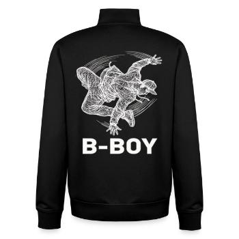 Breakdance B-Boy Streetdance Hip Hop - Unisex Organic Zip Sweatshirt von Stanley/Stella - Schwarz - Hinten - AI Model Male 185 light (185cm)