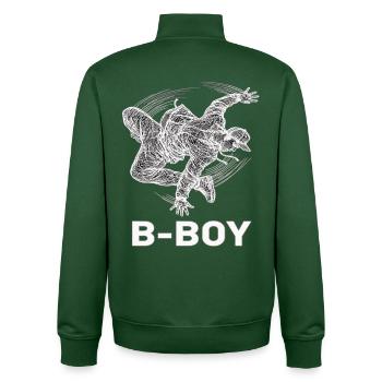 Breakdance B-Boy Streetdance Hip Hop - Unisex Organic Zip Sweatshirt von Stanley/Stella - Flaschengrün - Hinten - AI Model Male 185 dark (185cm)