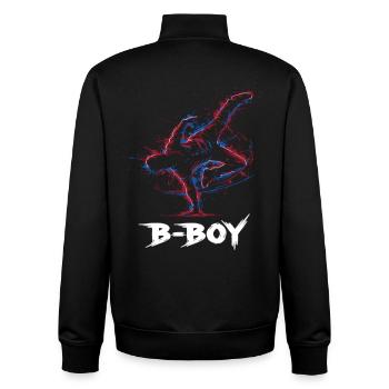 Breakdance B-Boy Streetdance Hip Hop - Unisex Organic Zip Sweatshirt von Stanley/Stella - Schwarz - Hinten - AI Model Male 185 light (185cm)
