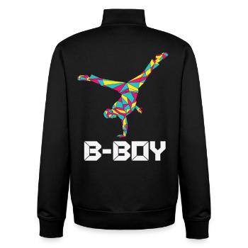 Breakdance B-Boy Streetdance Hip Hop - Unisex Organic Zip Sweatshirt von Stanley/Stella - Schwarz - Hinten - AI Model Male 185 light (185cm)