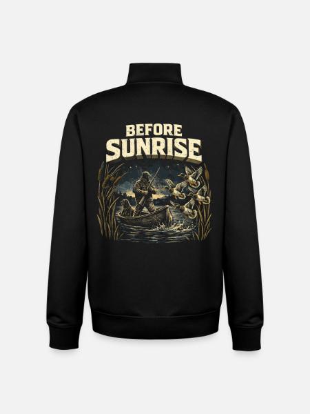 Duck Hunt Before Sunrise - Unisex Organic Zip Sweatshirt by Stanley/Stella - black