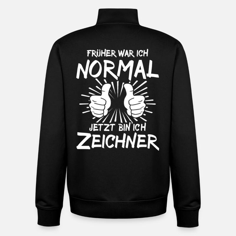 Zeichner - Unisex Organic Zip Sweatshirt von Stanley/Stella - Schwarz