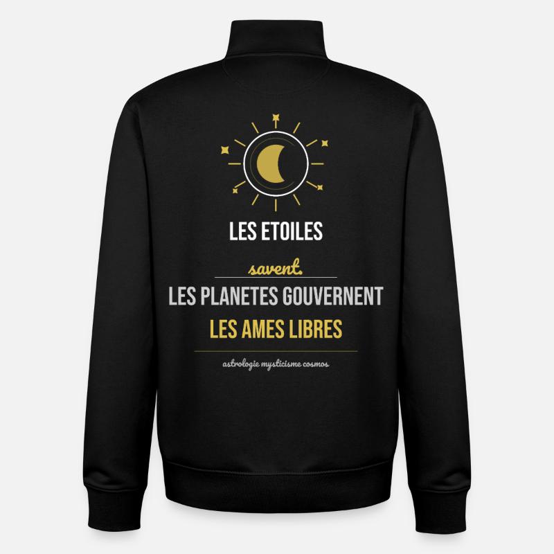 les ames libres - Sweat zippé unisexe en coton bio Stanley/Stella - noir