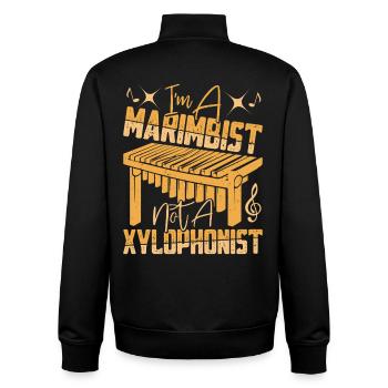 Marimbist, kein Xylophonist, Perkussionsmusiker - Unisex Organic Zip Sweatshirt von Stanley/Stella - Schwarz - Hinten - AI Model Male 185 light (185cm)
