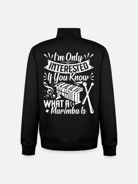  Marimba Player Percussion Instrument Musician - Unisex Organic Zip Sweatshirt by Stanley/Stella - black