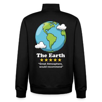 Die Erde - Unisex Organic Zip Sweatshirt von Stanley/Stella - Schwarz - Hinten - AI Model Male 185 light (185cm)