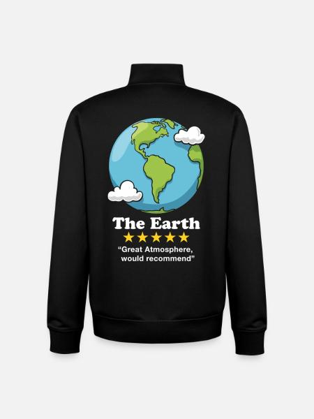 La Terre - Sweat zippé unisexe en coton bio Stanley/Stella - noir