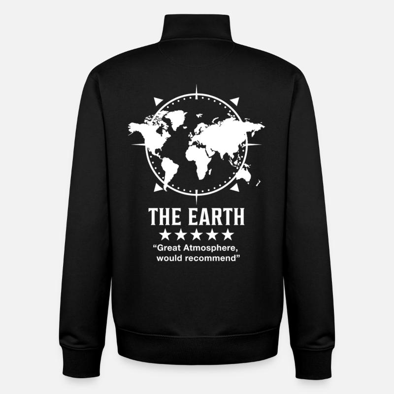 The_Earth_Great_Atmosphere_V2 - Sweat zippé unisexe en coton bio Stanley/Stella - noir