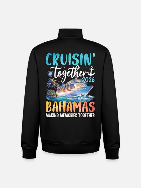 Cruisin Together Bahamas 2026 - Unisex Organic Zip Sweatshirt by Stanley/Stella - black