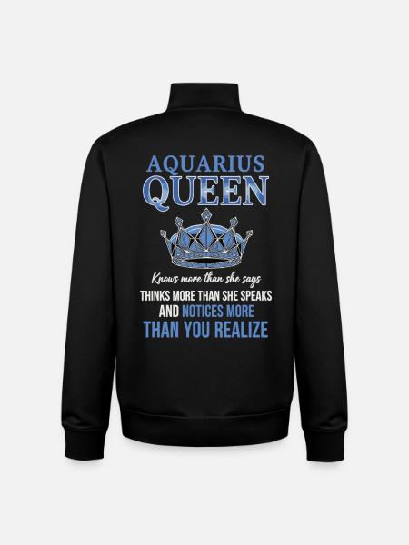 Aquarius Queen Sternzeichen Wassermann - Unisex Organic Zip Sweatshirt von Stanley/Stella - Schwarz