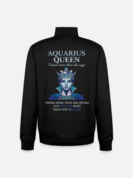 Aquarius Queen Zodiac Aquarius - Unisex Organic Zip Sweatshirt by Stanley/Stella - black
