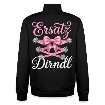 Tracht Ersatz Dirndl Shirt Damen Trachtenshirt - Unisex Organic Zip Sweatshirt von Stanley/Stella - Schwarz - Hinten - AI Model Male 185 light (185cm)